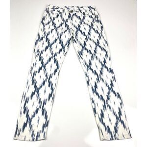 PAIGE Verdugo Ultra Skinny Jeans Women’s Size 29 Blue White Ikat Casual